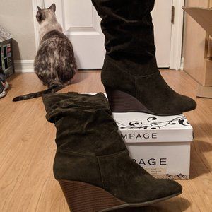 Rampage Brown Heeled Boots 8